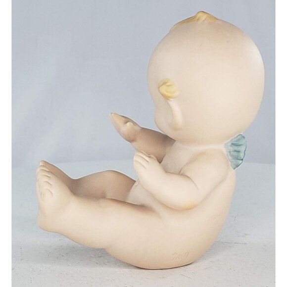 Jesco Kewpie Baby Figurine Porcelain Blue Wings 1991 Indonesia - Picture 3 of 6